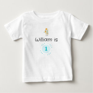 Cute 1st Birthday Personalised Baby T-Shirt