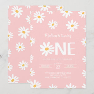 Cute 1st Daisy Birthday  Invitation