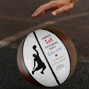Cute 1st Fathers Day Daddy Basketball