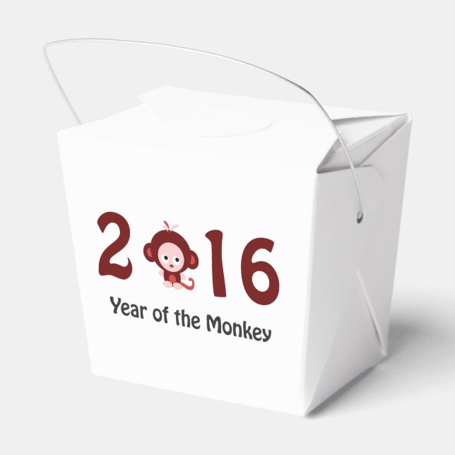 Cute 2016 year of the monkey favour box (Back Side)