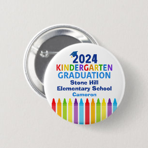 Cute 2024 Kindergarten Graduation Customisable 6 Cm Round Badge