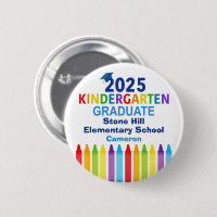 Cute 2025 Kindergarten Graduation Custom Name Tag