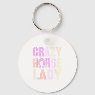 Cute 2026 Crazy Horse Lady Powered Lunar Energy Cn Key Ring