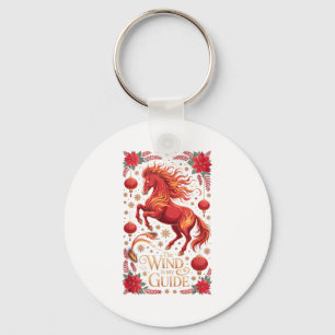 Cute 2026 Horse Lady Wind My Guide Zodiac Rider Fo Key Ring