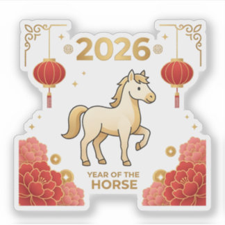 Cute 2026 Year of the Horse Chinese New Year