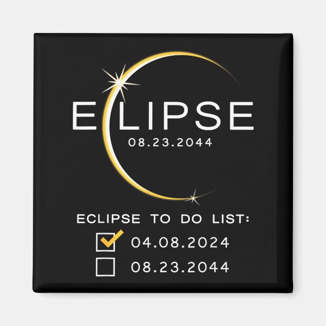 Cute 2044 Total Solar Eclipse Checklist Magnet (Front)