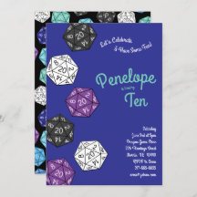 Cute 20 Sided Dice DND Games Kids Birthday Party