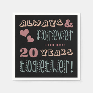 Cute 20th Wedding Anniversary Napkin