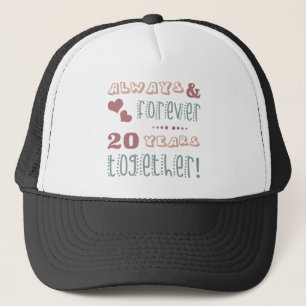 Cute 20th Wedding Anniversary Trucker Hat