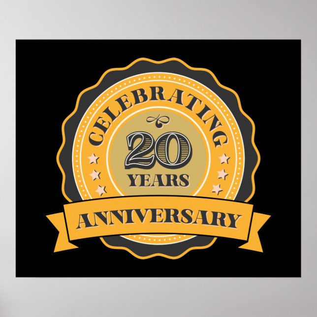 cute 20th year Anniversary  Poster (Front)