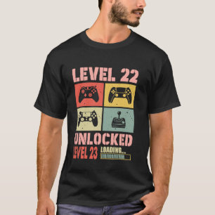 Cute 22 Years Old 22nd Birthday Girl Level 22 Unlo T-Shirt