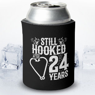 Cute 24th Anniversary Couples Married 24 Years Can Cooler