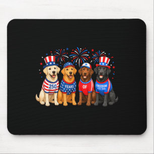Cute 250 Anniversary Usa Lab Dog Mum Dog Dad 4th Mouse Mat
