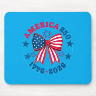 Cute 250th Anniversary Usa Patriotic Girl Kids 250 Mouse Mat