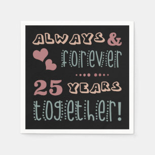 Cute 25th Wedding Anniversary Napkin