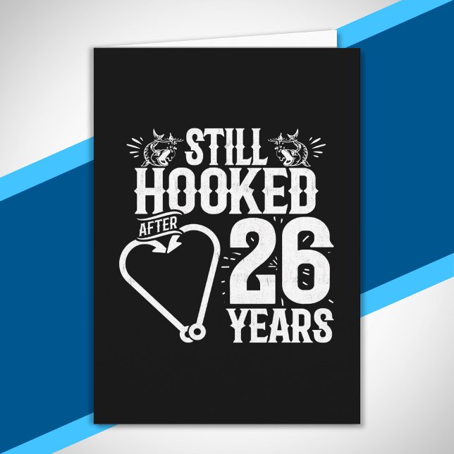 Cute 26th Anniversary Couples Married 26 Years Card (Creator Uploaded)