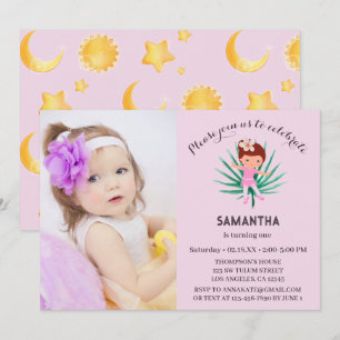 Cute 2nd birthday Girl Invitation
