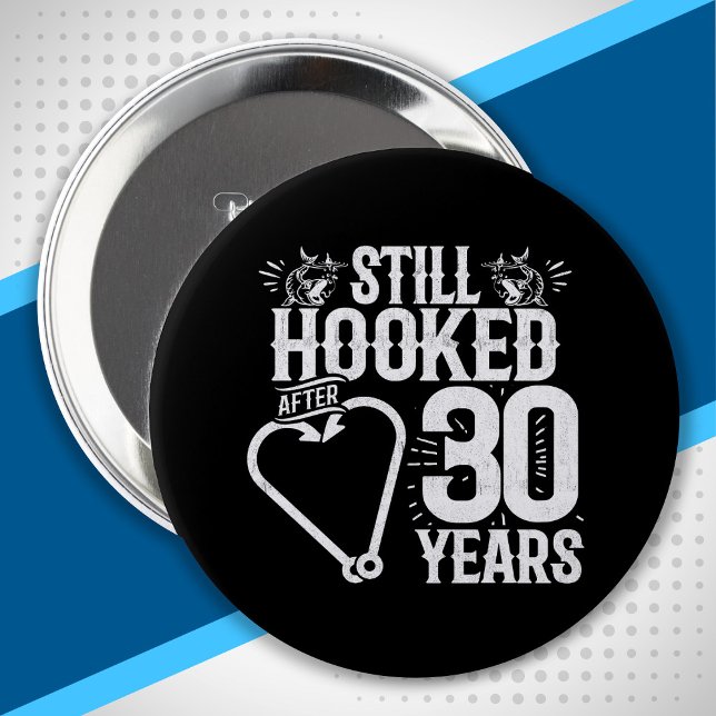 Cute 30th Anniversary Couples Married 30 Years 10 Cm Round Badge (Creator Uploaded)