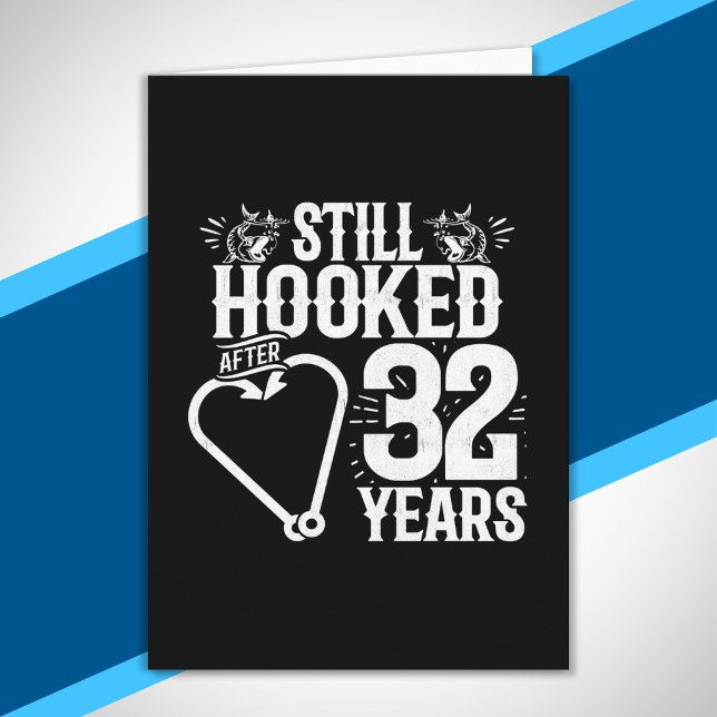 Cute 32nd Anniversary Couples Married 32 Years Card (Creator Uploaded)