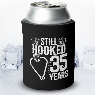 Cute 35th Anniversary Couples Married 35 Years Can Cooler