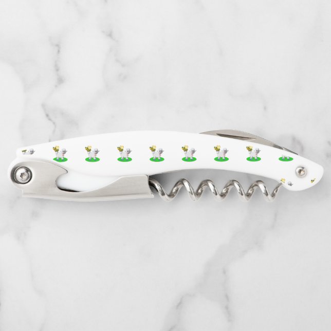 Cute 3-D Look Bee and Lamb Corkscrew (Front)