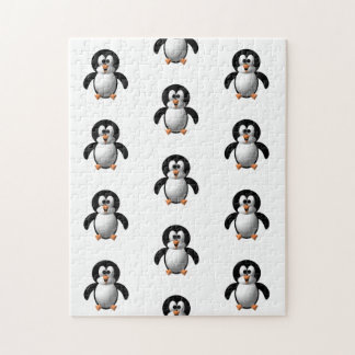 Cute 3-D Look Perky Penguin Jigsaw Puzzle