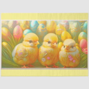 Cute 3 Easter Chicken Collection Tissue Paper