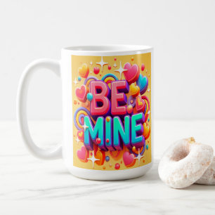 Cute 3D Be mine Valentines Day Coffee Mug