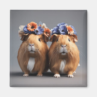 Cute 3D Boho Guinea Pigs Fridge Magnet, Cute gift Magnet