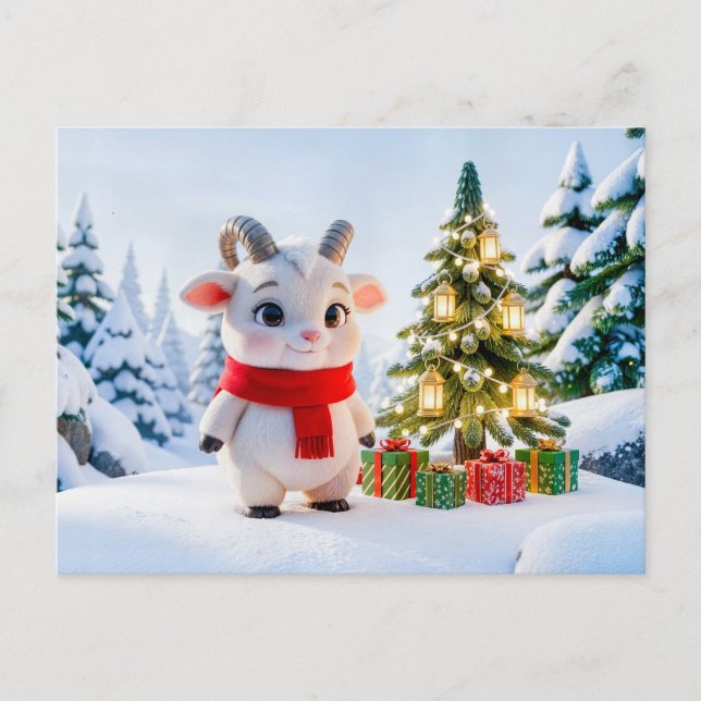 Cute 3D Capricorn Zodiac Character Postcard (Front)