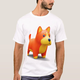 Cute 3D Cartoon Shiba Inu Dog T-Shirt
