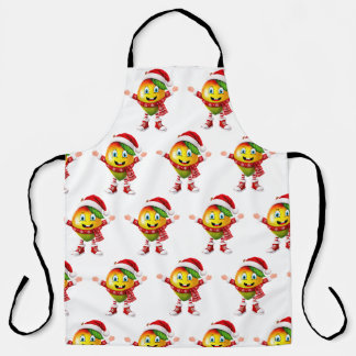 Cute 3D Christmas Mango Fruit Pattern Personalized Apron