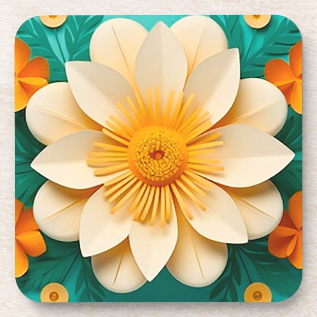 Cute 3d flowers coaster (Front)