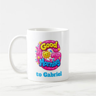 Cute 3D Letter G Good Morning Sunshine Coffee Mug