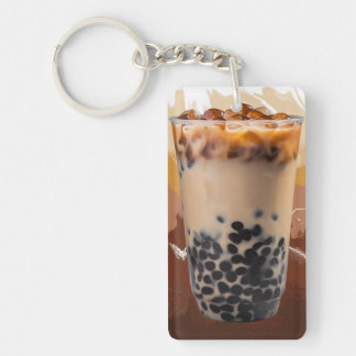 Cute 3D Milk Tea Design – Boba Lover Aesthetic Key Ring