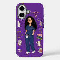 Cute 3D Pharmacist Glasses Purple Phone cases