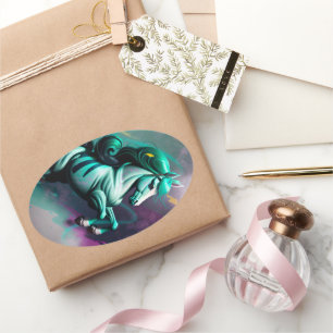 Cute 3D Spirit Pony 24 Oval Sticker