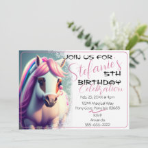 Cute 3D Spirit Pony 2 Birthday Invitation
