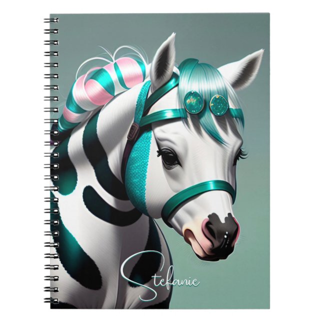 Cute 3d Spirit Pony 7 Notebook (Front)