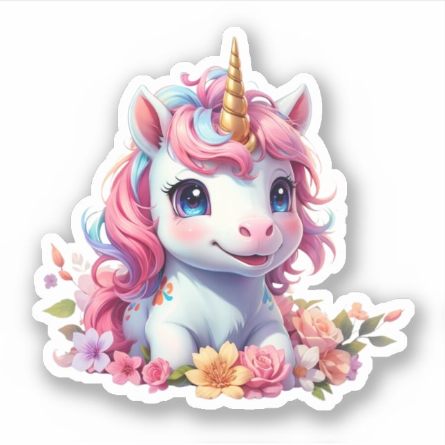 Cute 3D Unicorn (Front)