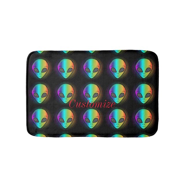 Cute 3rd Eye Alien Head Thunder_Cove Bath Mat (Front)
