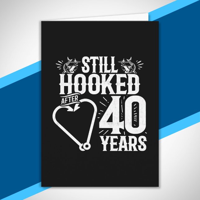 Cute 40th Anniversary Couples Married 40 Years Card (Creator Uploaded)
