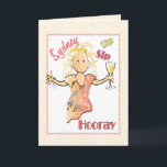 Cute 40th Birthday Card for Her<br><div class="desc">Get the party started with this cute toast to the birthday gal!  Personalise it for her 40th birthday</div>