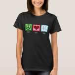 Cute 40th Birthday Party Peace Love 40 Women's T-Shirt<br><div class="desc">Peace Love 40 cute 40th birthday party t-shirt for your fortieth bash. Turning 40 is a time to celebrate!</div>