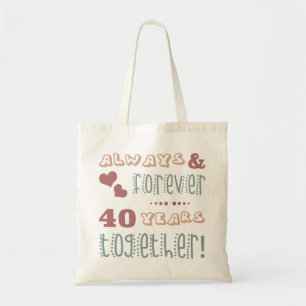 Cute 40th Wedding Anniversary Tote Bag