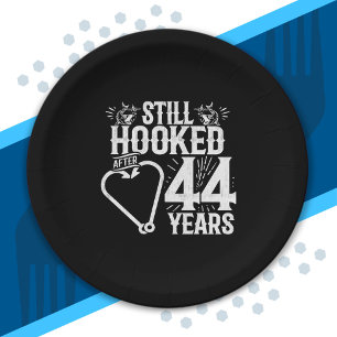 Cute 44th Anniversary Couples Married 44 Years Paper Plate