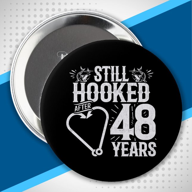 Cute 48th Anniversary Couples Married 48 Years 10 Cm Round Badge (Creator Uploaded)