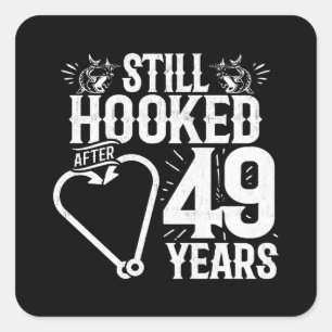 Cute 49th Anniversary Couples Married 49 Years Square Sticker