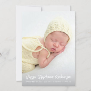 Cute 4 Multi Photo Vertical Baby Announcement