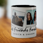 Cute 4 photo Best Friends Forever & Name Two-Tone Coffee Mug<br><div class="desc">Cute mug featuring 4 photos of your choice and the text 'Best Friends' and name/s. Would make a great gift for a bestie,  bridesmaid,  sister,  couples,  children,  grandmother etc. Super easy to personalise by using the template provided.</div>